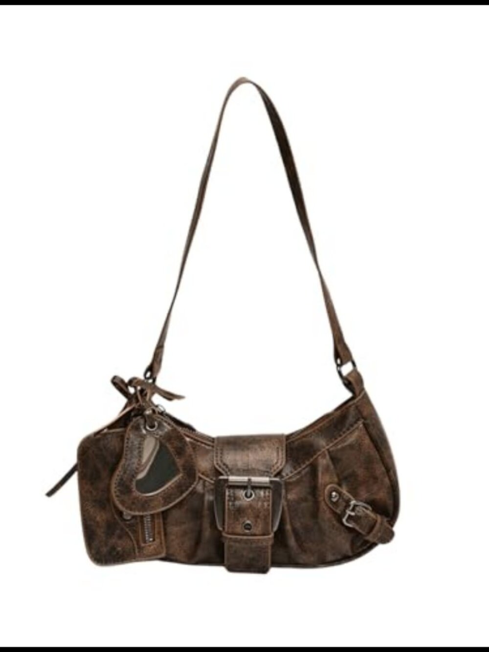 Y2k Shoulder Bag PU Leather Handbag Mini Hobo with Coin Purse Purse